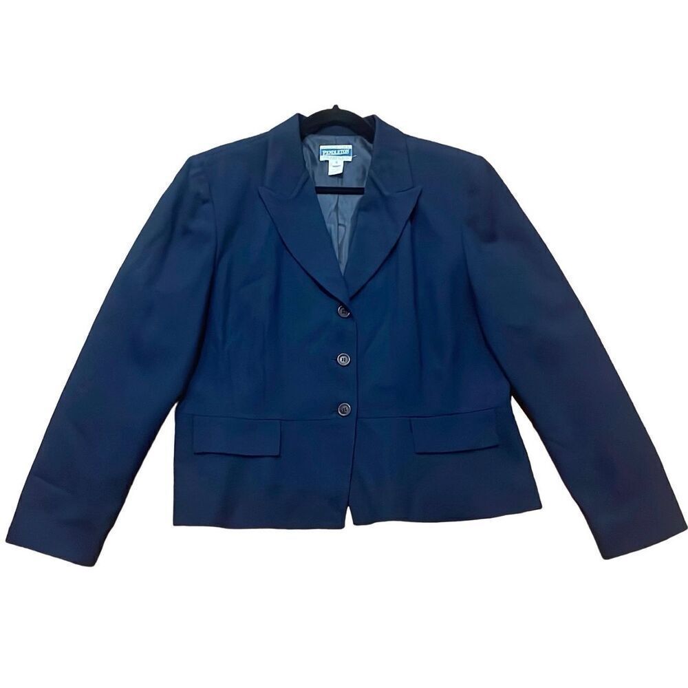 Pendleton Vintage 100% Virgin Wool Navy Blazer 18 - image 1